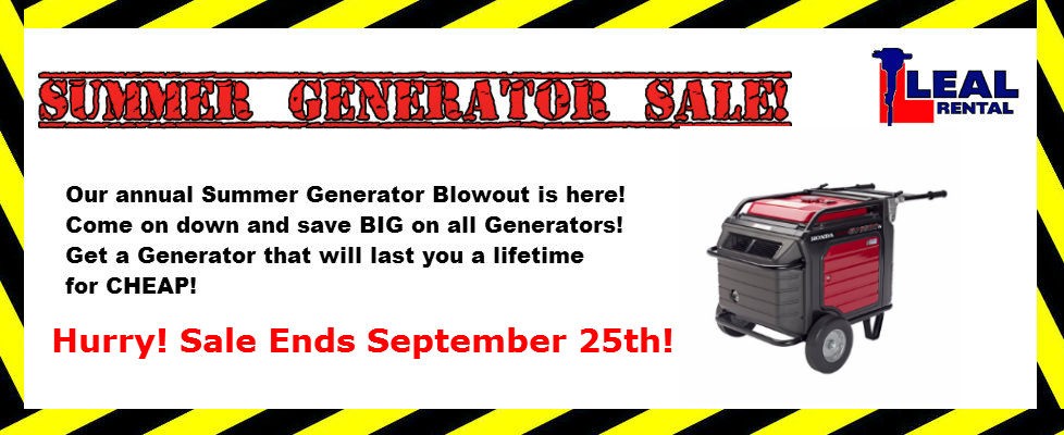 Summer Generator Blowout!